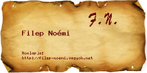 Filep Noémi névjegykártya